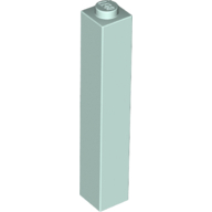 Lego kostka (kostička) 1x1x5, světlá voda (6097312)